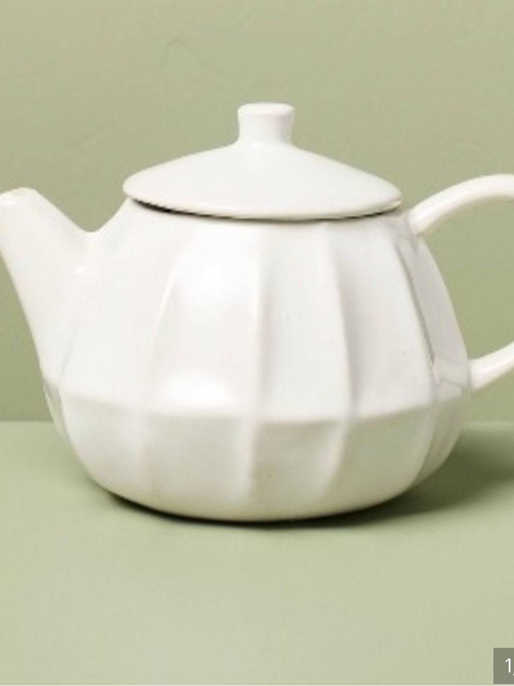 Hearth & Hand With Magnolia 44 fl oz Stoneware Teapot Sour Cream